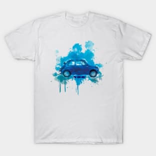 Fiat 500 open Aqua Splash Blue T-Shirt